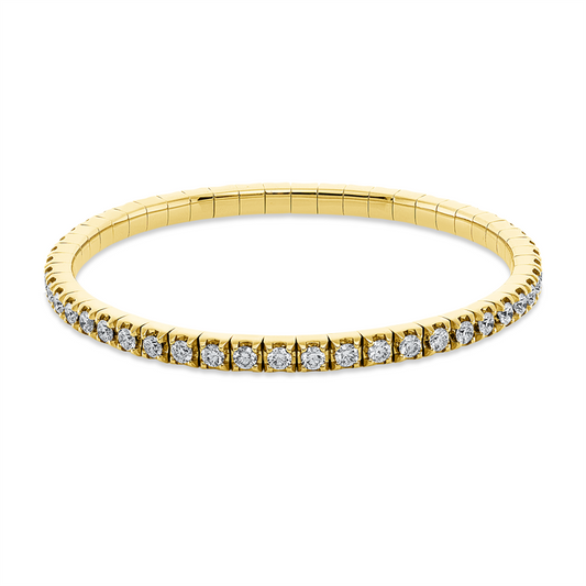 Armband 18 kt GG, Flex-Band, variabel, 50 Brill. 3,98 ct, TW-si