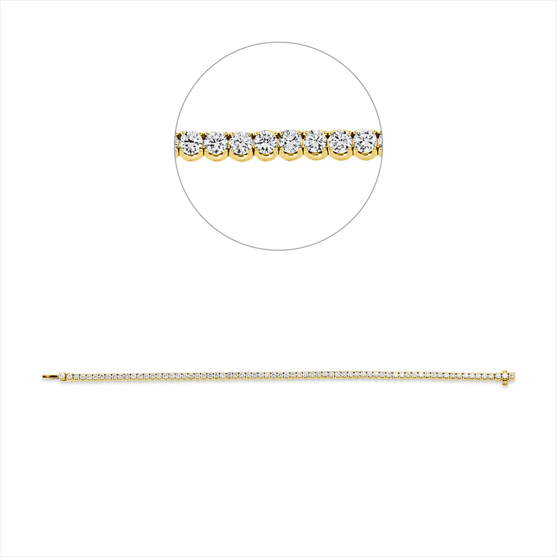 Armband 18 kt GG, With American Lock, 71 Brill. 3,50 ct, TW-si