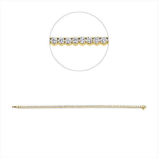 Armband 18 kt GG, With American Lock, 71 Brill. 3,50 ct, TW-si