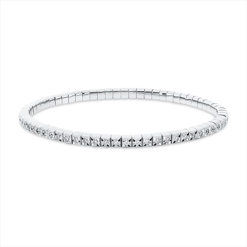 Armband 18 kt WG, Flex-Band, variabel, 65 Brill. 1,00 ct, TW-si
