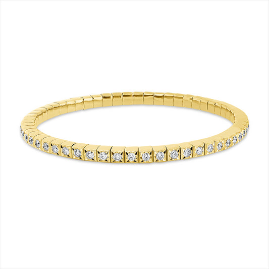 Armband 18 kt GG, Flex-Band, variabel, 56 Brill. 2,00 ct, TW-si