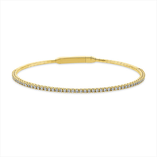 Armband 18 kt GG, 56 Brill. 0,60 ct, TW-si