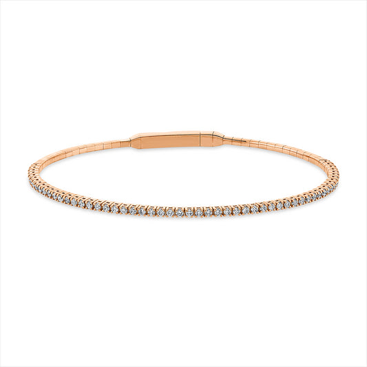 Armband 18 kt RG, 56 Brill. 0,60 ct, TW-si