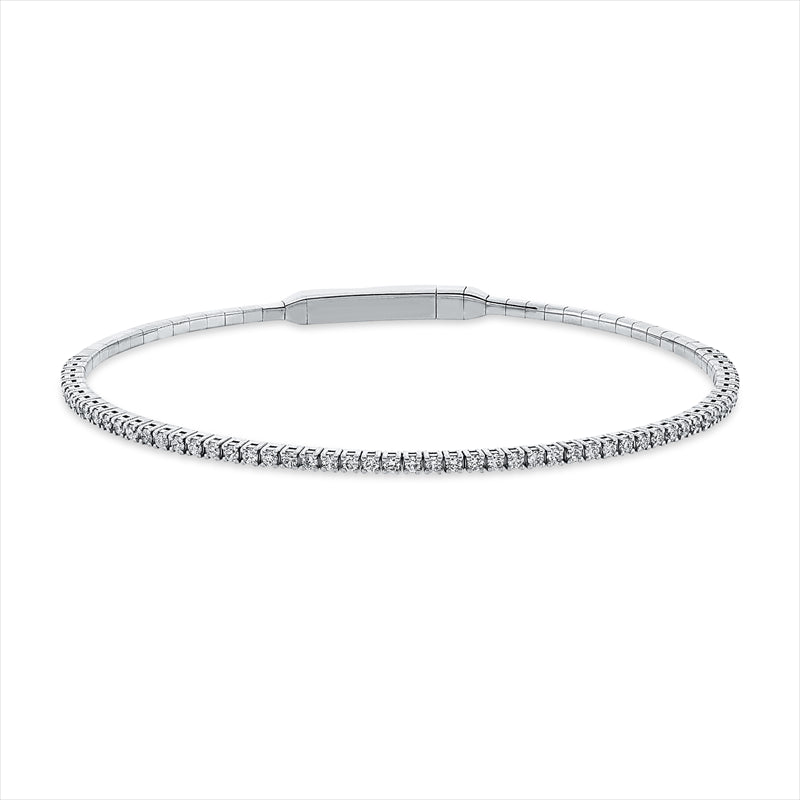 Armband 18 kt WG, 56 Brill. 0,60 ct, TW-si