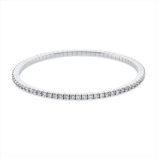 Armband 18 kt WG, Flex-Band, variabel, 75 Brill. 3,08 ct, TW-si