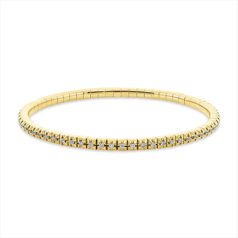 Armband 18 kt GG, Flex-Band, variabel, 66 Brill. 0,77 ct, TW-si