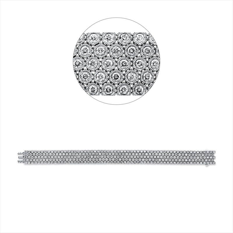 Armband 18 kt WG, 290 Brill. 4,22 ct, TW-si