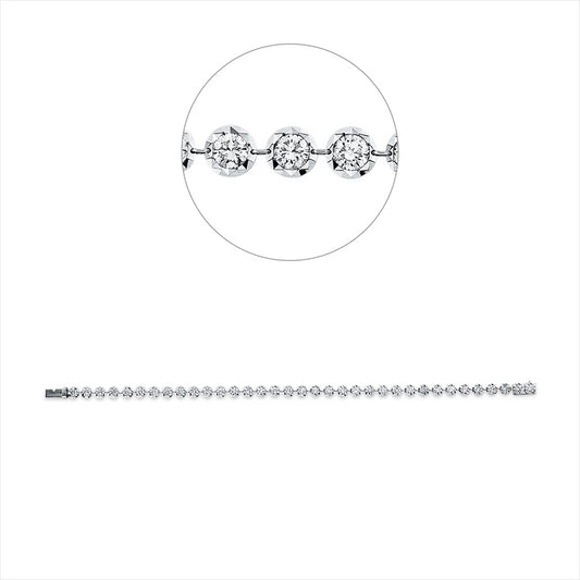 Armband 14 kt WG, 35 Brill. 3,59 ct, TW-si