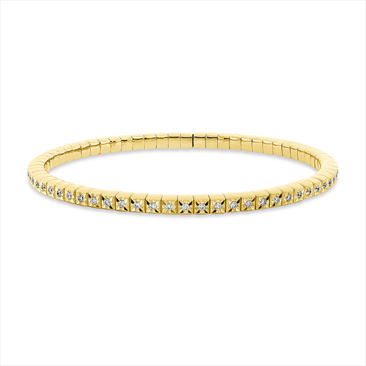 Armband 18 kt GG, 65 Brill. 0,75 ct, TW-si