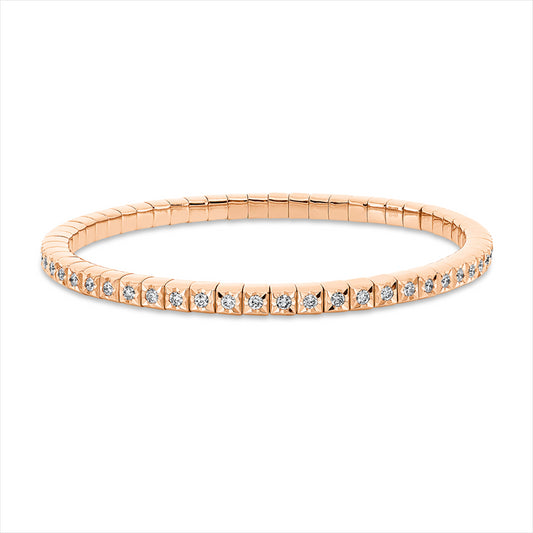 Armband 18 kt RG, 56 Brill. 1,50 ct, TW-si