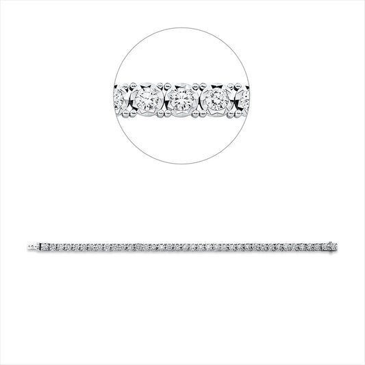 Armband 18 kt WG, 38 Brill. 4,25 ct, TW-si