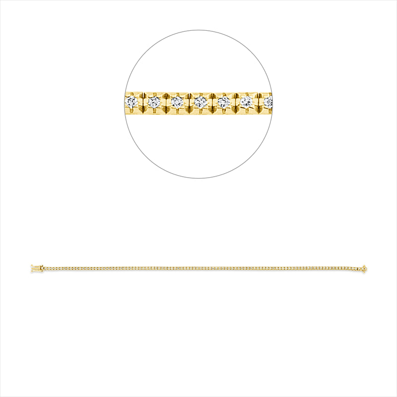 Armband 18 kt GG, 103 Brill. 0,40 ct, TW-si