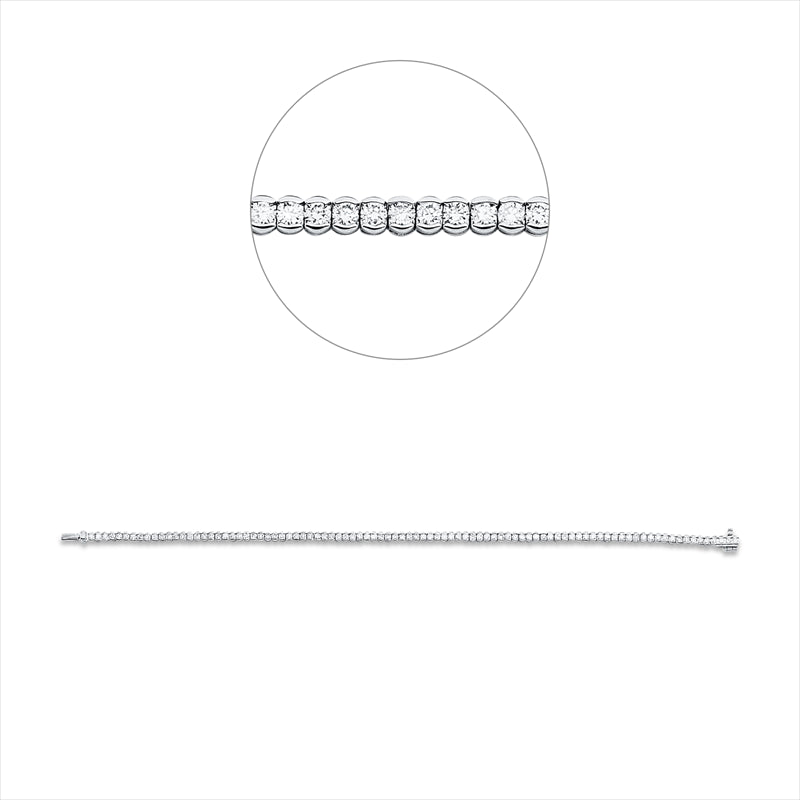 Armband 18 kt WG, 93 Brill. 1,95 ct, TW-si