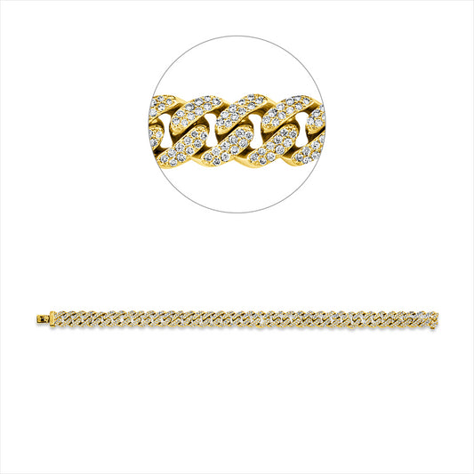Armband 18 kt GG, 766 Brill. 3,36 ct, TW-si