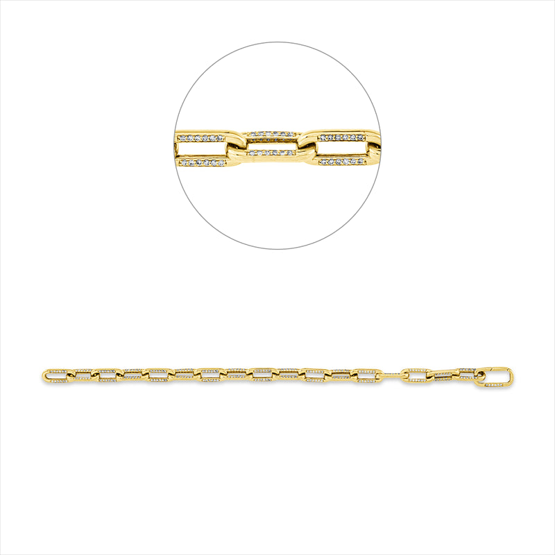 Armband 18 kt GG, 420 Brill. 1,58 ct, TW-si