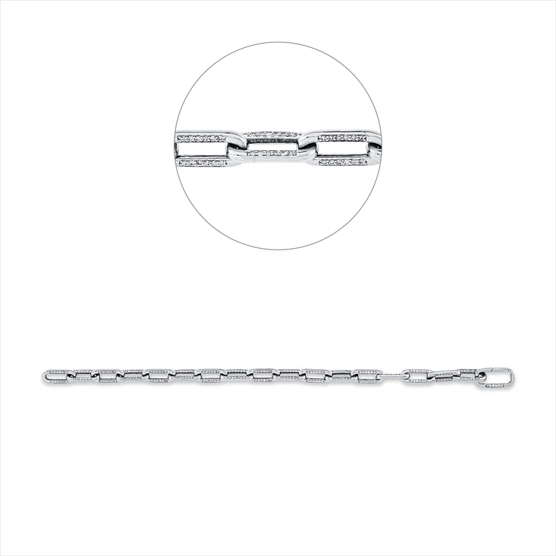 Armband 18 kt WG, 420 Brill. 1,59 ct, TW-si