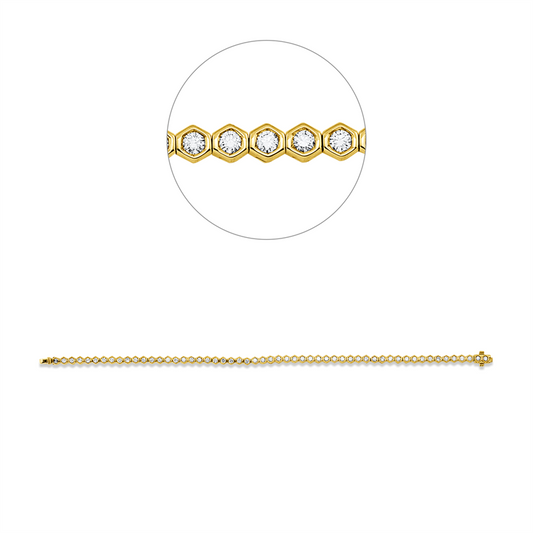Armband 18 kt GG+WG, 55 Brill. 1,75 ct, TW-si