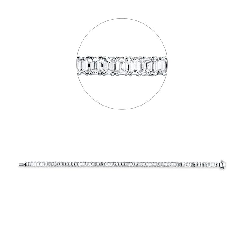 Armband 18 kt WG, 64 Sm.schliff 8,52 ct, F-vsi/si