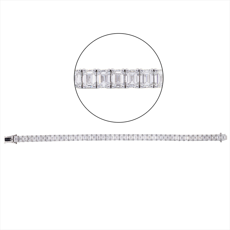 Armband 18 kt WG, 46 Sm.schliff 18,56 ct, TW-vsi/si