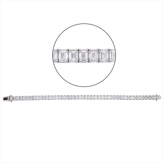 Armband 18 kt WG, 46 Sm.schliff 18,56 ct, TW-vsi/si