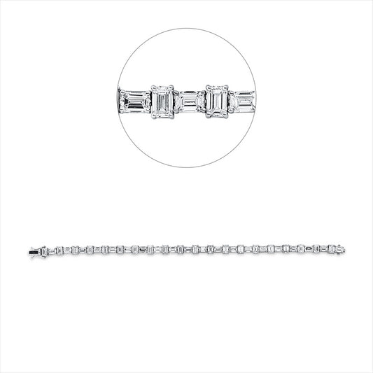 Armband 18 kt WG, IGI_15J4568525, 40 Sm.schliff 11,20 ct, F/G-vsi