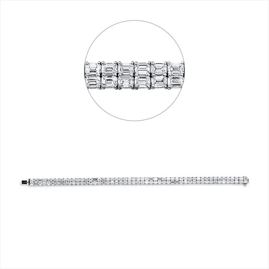 Armband 18 kt WG, 102 Sm.schliff 11,34 ct, TW-vsi/si