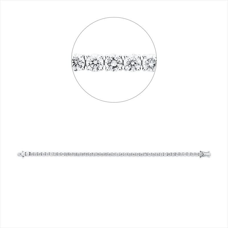 Armband 18 kt WG, 46 Brill. 7,24 ct, TW-i1