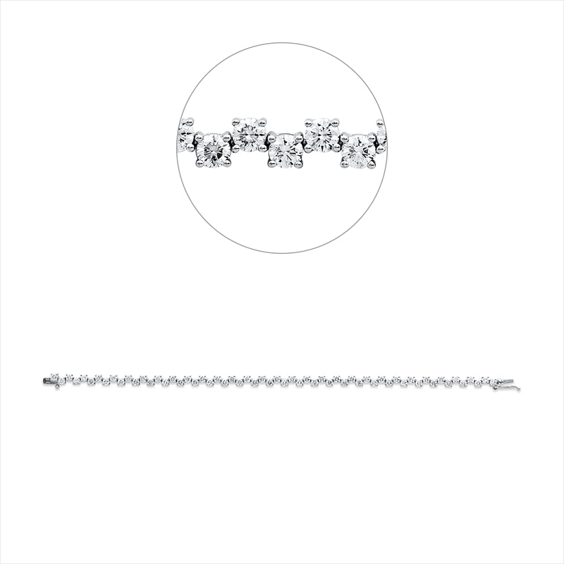 Armband 18 kt WG, 60 Brill. 4,70 ct, TW-vsi