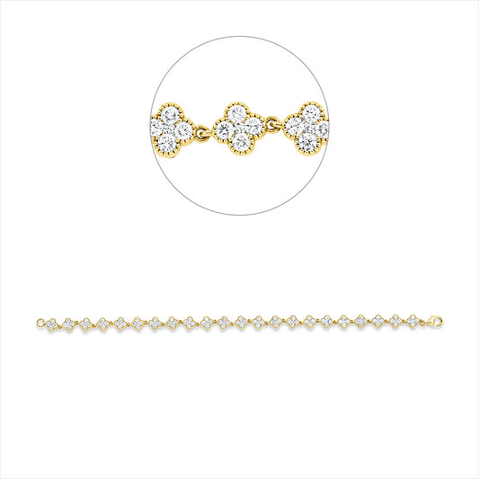 Armband 18 kt GG, 110 Brill. 3,05 ct, W-si
