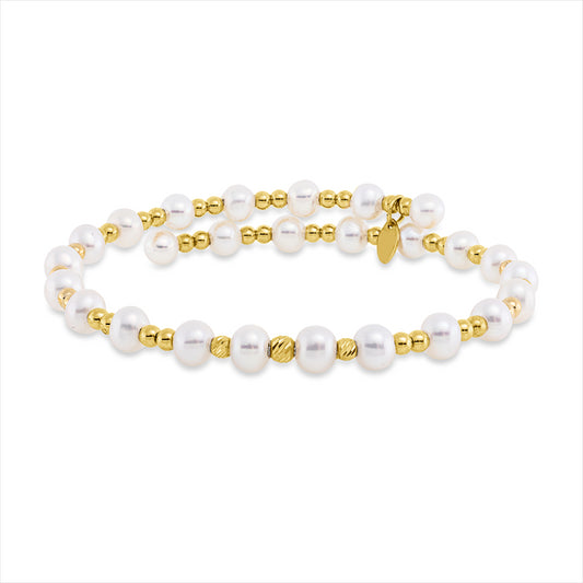 Armband 18 kt GG, 26 ZP weiß 4,5 mm