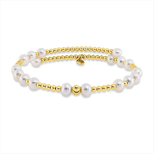 Armband 18 kt GG, 18 ZP weiß 4,5 mm