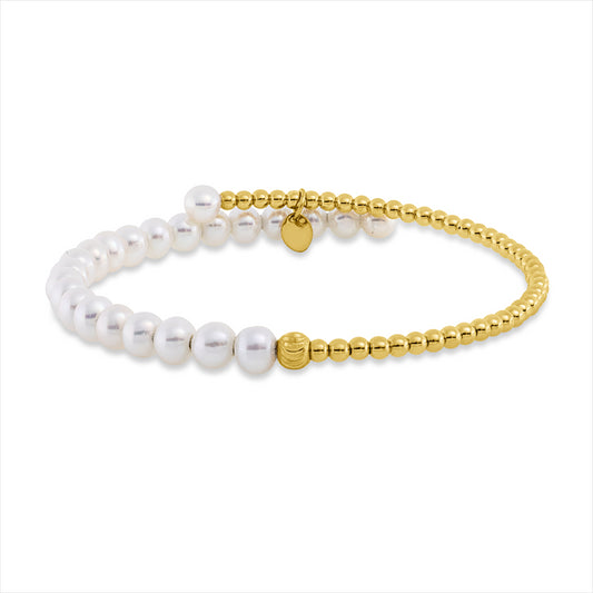 Armband 18 kt GG, 23 ZP weiß 4,5 mm