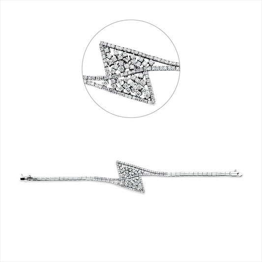 Armband 18 kt WG, 142 Brill. 3,50 ct, TW-pi