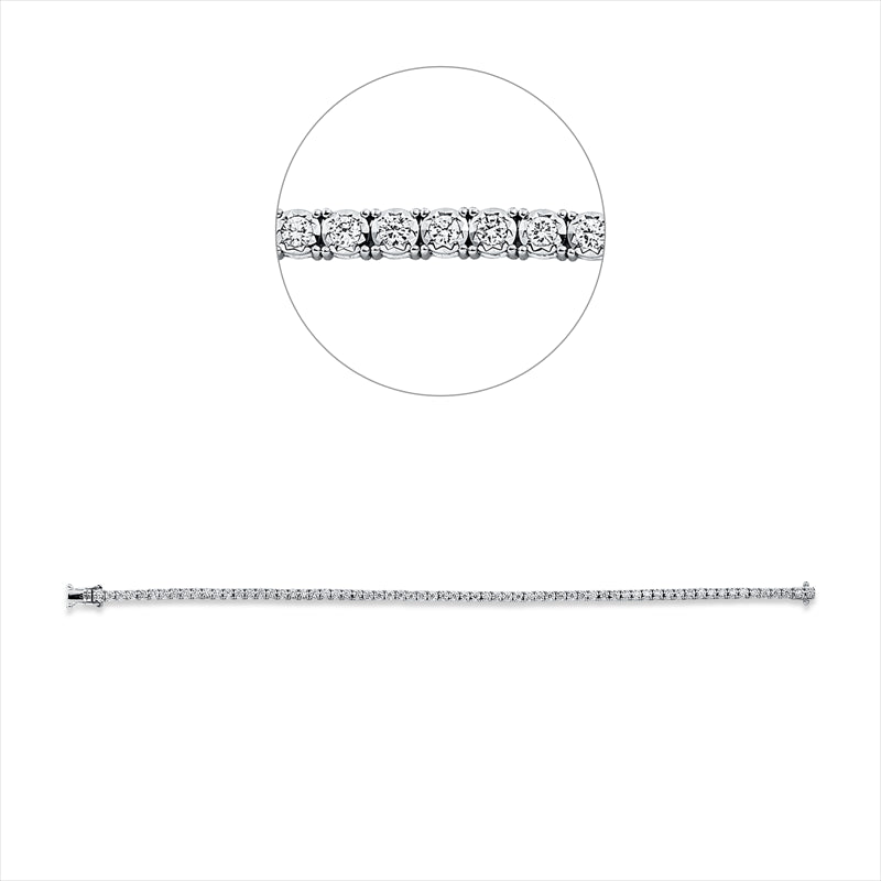 Armband 18 kt WG, 67 Brill. 1,18 ct, TW-vsi