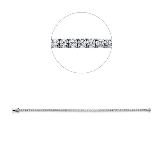 Armband 18 kt WG, 67 Brill. 1,18 ct, TW-vsi