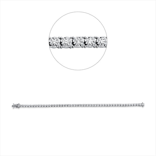 Armband 18 kt WG, 48 Brill. 2,43 ct, TW-vsi