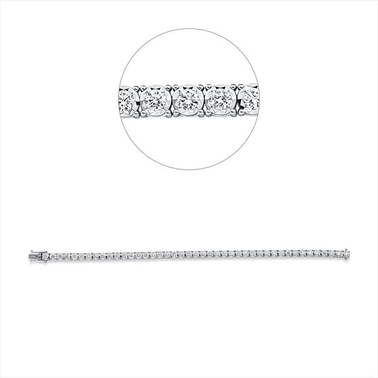 Armband 18 kt WG, 43 Brill. 3,40 ct, TW-vsi