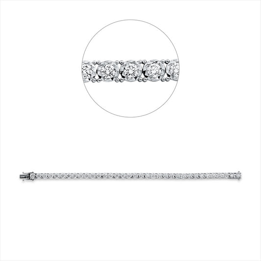 Armband 18 kt WG, 35 Brill. 5,17 ct, TW-si