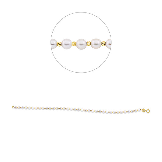 Armband 18 kt GG, 36 SW weiß 3 mm
