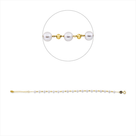 Armband 18 kt GG, mit ZÖ 16 cm, 18 SW weiß 3,5 mm