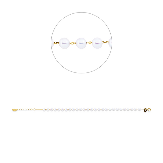 Armband 18 kt GG, mit ZÖ 16 cm, 27 SW weiß 3,5 mm, H:3,5 mm, B:3,5 mm, L:18,5 cm