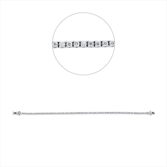 Armband 18 kt WG, 83 Brill. 0,86 ct, TW-si