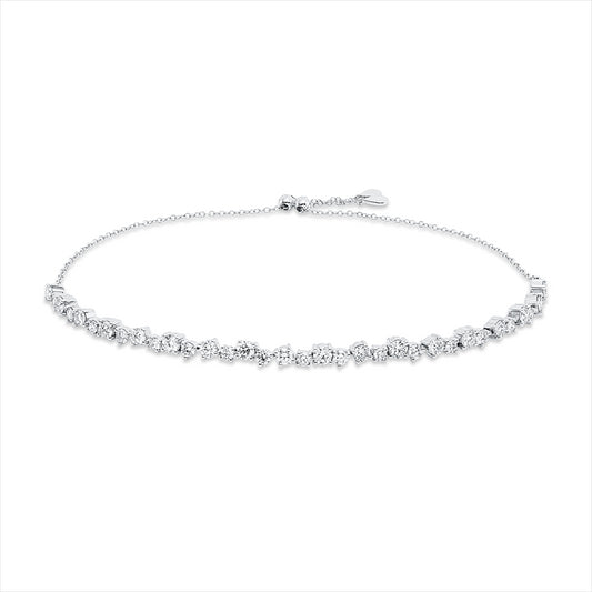 Armband 18 kt WG, Länge variabel, 36 Brill. 1,87 ct, F-vsi
