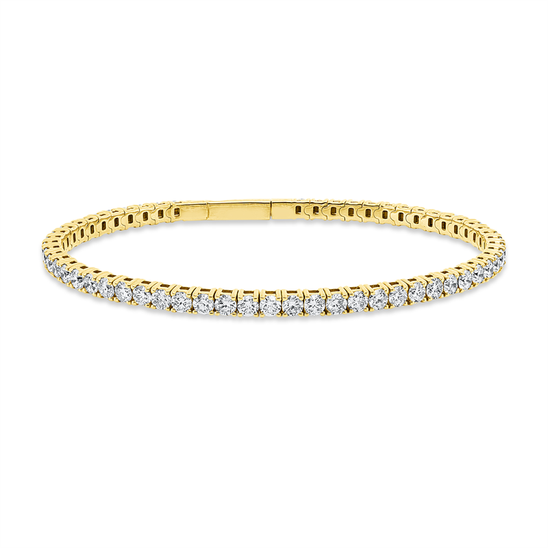 Armband 18 kt GG, flexibel, 57 Brill. 4,81 ct, TW-si