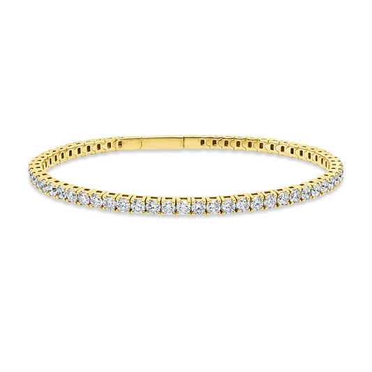 Armband 18 kt GG, flexibel, 57 Brill. 4,81 ct, TW-si