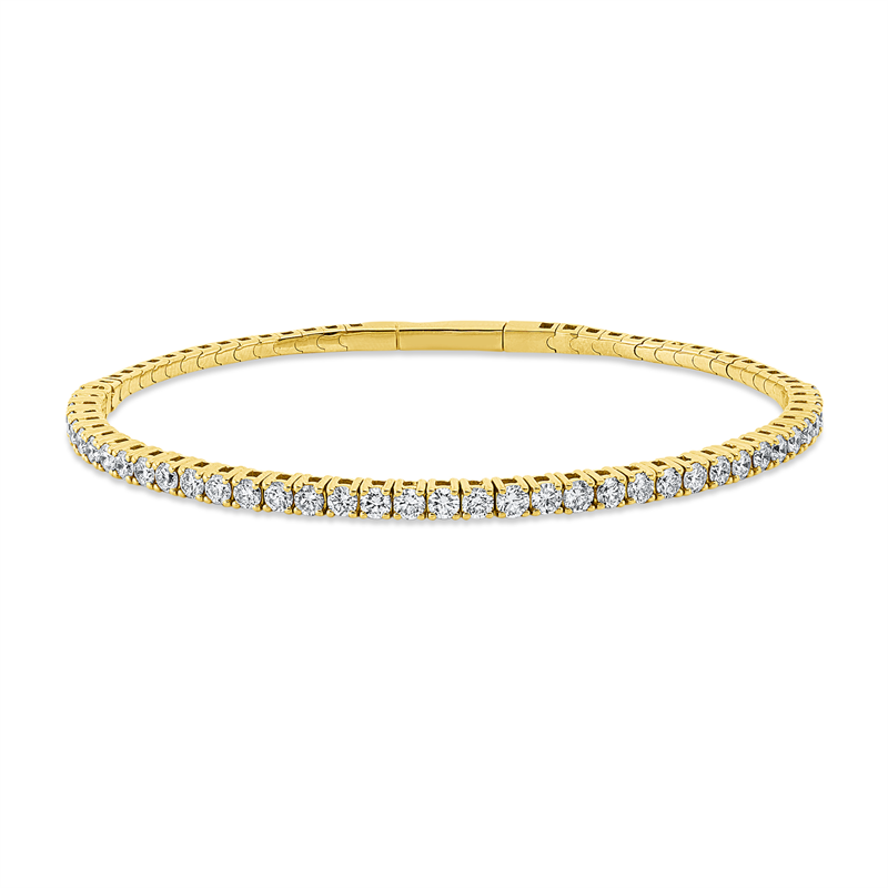 Armband 18 kt GG, flexibel, 38 Brill. 1,94 ct, TW-si
