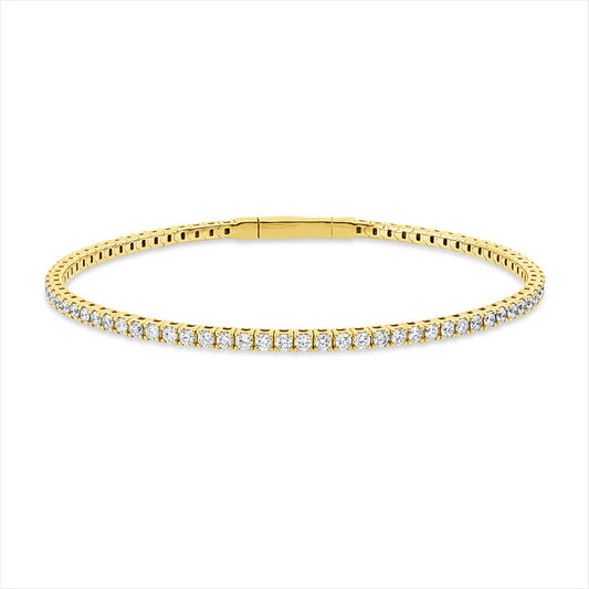 Armband 18 kt GG, 74 Brill. 1,98 ct, TW-si