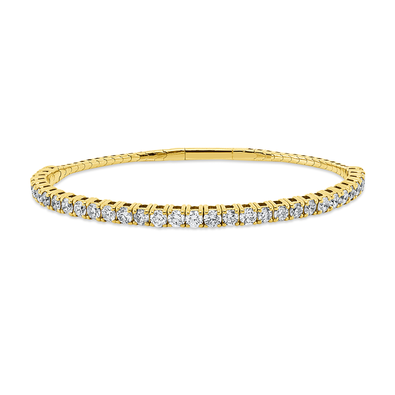Armband 18 kt GG, flexibel, 32 Brill. 3,05 ct, TW-si