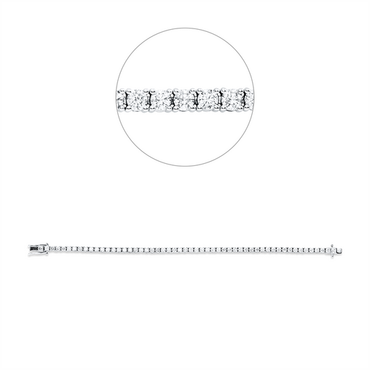Armband 18 kt WG, 54 Brill. 3,10 ct, TW-si