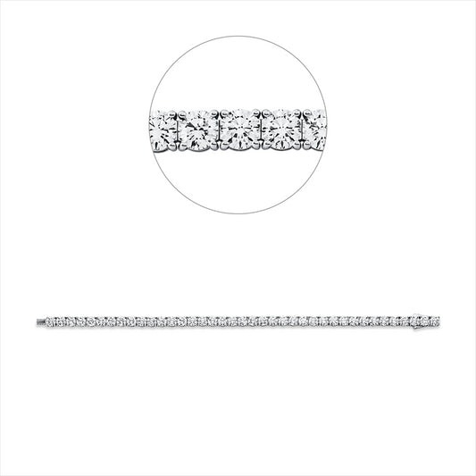 Armband 18 kt WG, Premium Edition, 39 GIA's, 1 Brill. 0,30 ct, E-vvs, 6 Brill. 1,84 ct, F-vsi, 2 Brill. 0,60 ct, F-vvs, 3 Brill. 0,91 ct, F-vvs, 11 Brill. 3,37 ct, TW-vsi, 7 Brill. 2,12 ct, TW-vvs2,